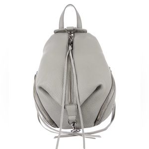 Rebecca Minkoff Julian Leather Backpack in Grey Putty, Small
